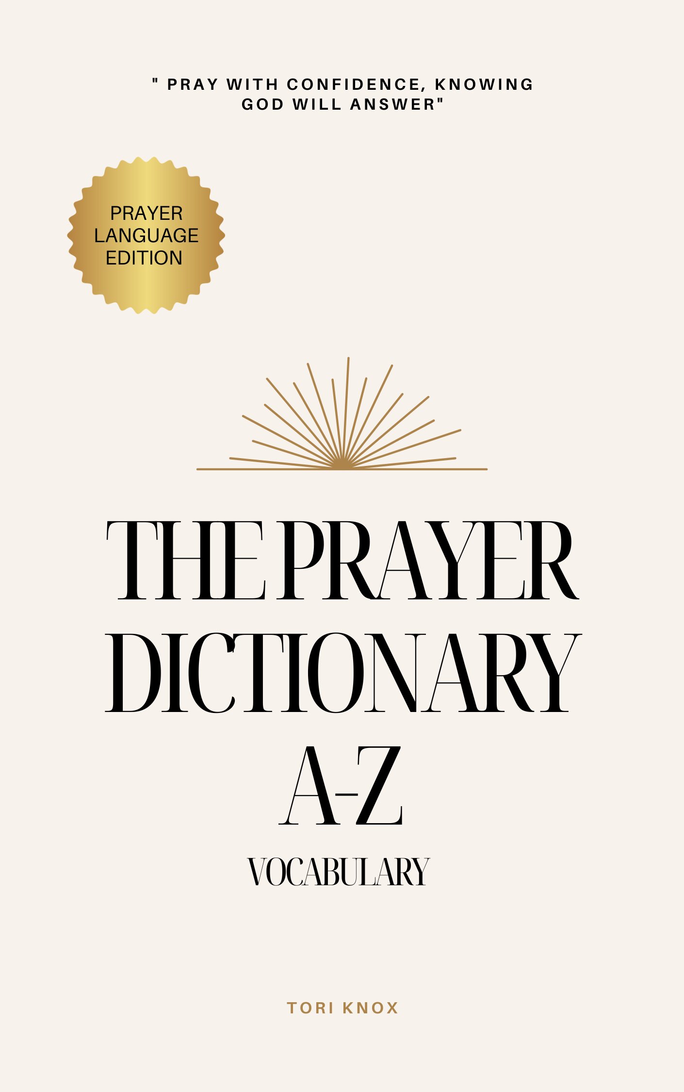 The Prayer Dictionary A–Z cover by Dr. Tori Knox